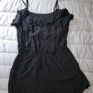 Old Navy Black Romper with Polka-dots
